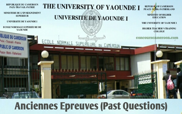 Anciennes épreuves Histoire du concours ENS Yaounde