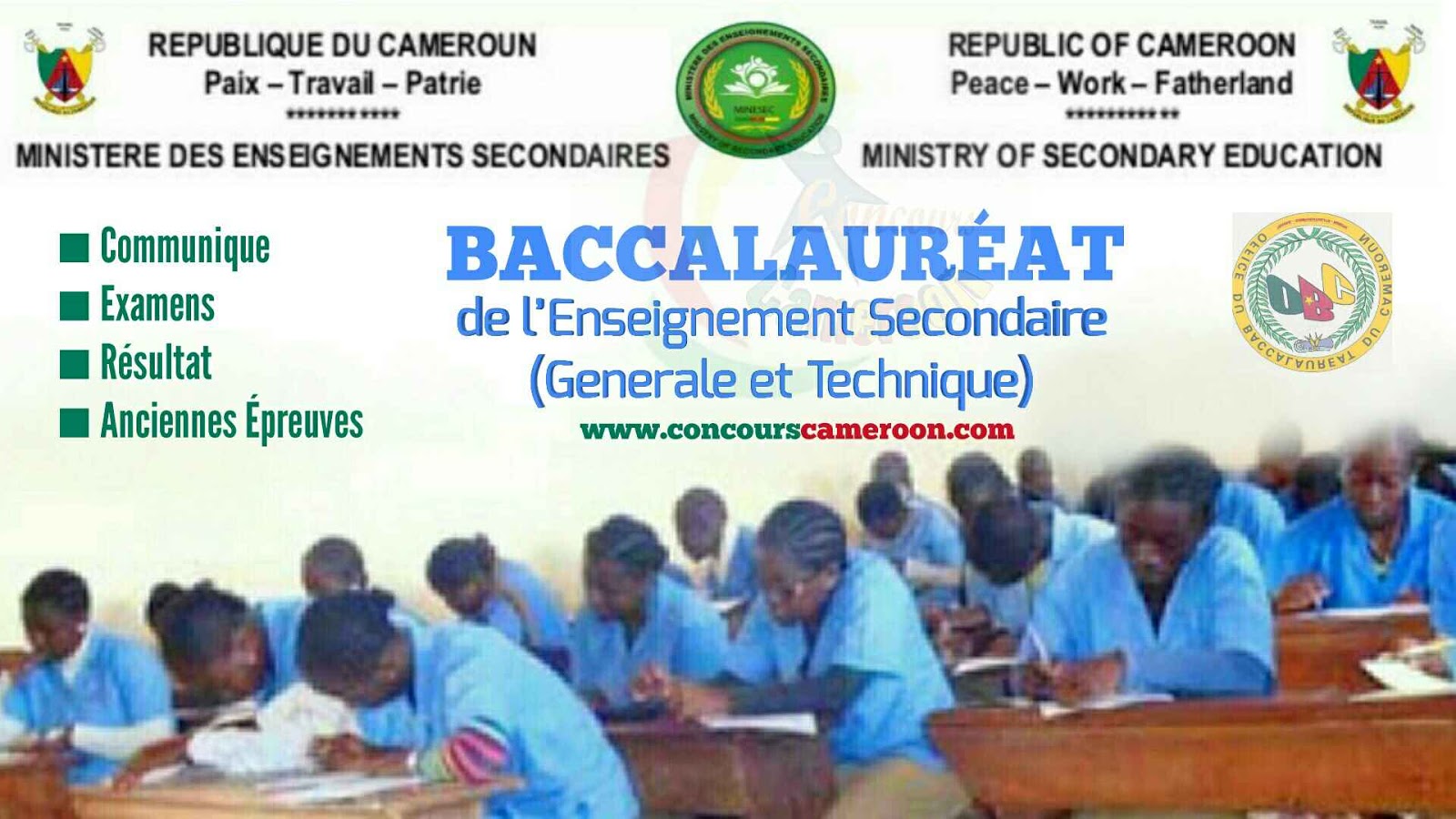 Résultats Baccalauréat 2023 (BAC 2023) Cameroun