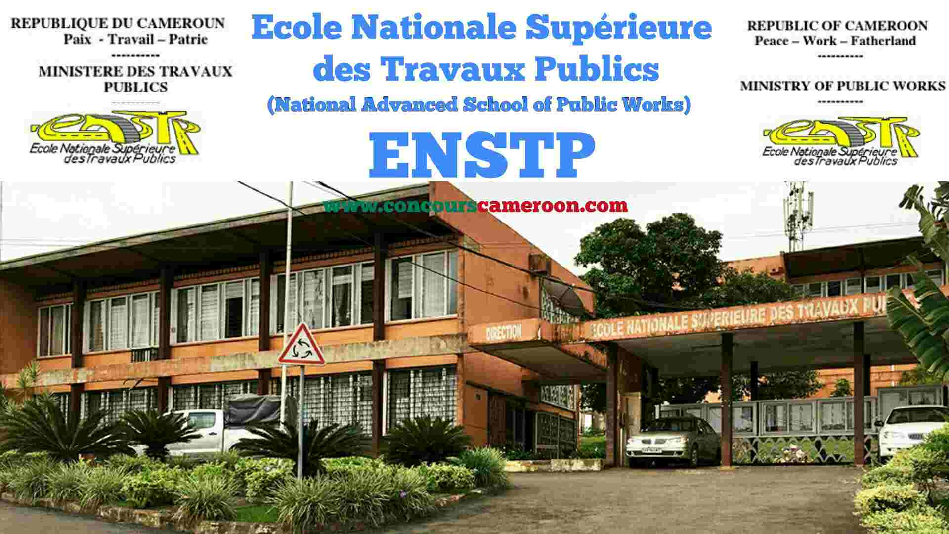 Résultats concours ENSTP 2023-2024-Ecole Nationale Supérieure des Travaux Public de yaoundé